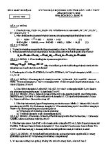 Đề thi thử chọn học sinh giỏi tỉnh môn Hóa học Lớp 11 cấp THPT - Bảng B - Năm học 2019-2020 - Sở giáo dục và đào tạo Nghệ An